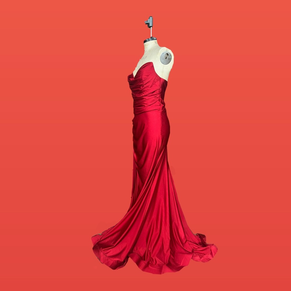 Deep Red Sexy Gown
